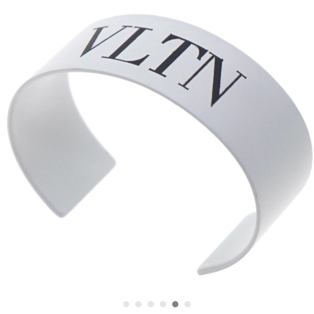 Valentino Garavani White VLTN Cuff Bracelet